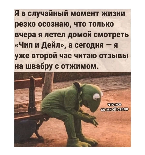 Взрослая жизнь — это когда «мультфильмы» заменяются «выбором инвентаря».