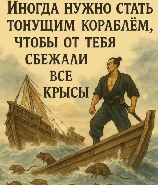 Главное — не утонуть самому, пока флот грызунов эвакуируется.