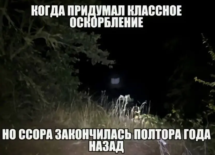 Лучшая реплика всегда приходит... спустя полтора года.