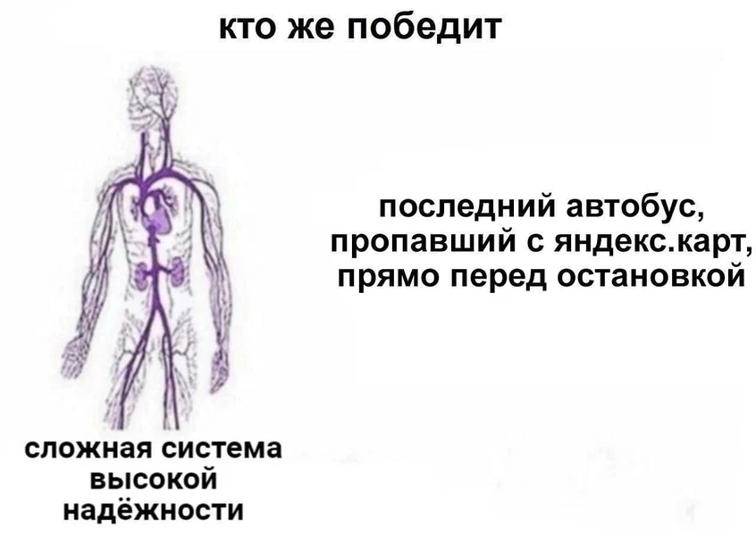 Сложная система высокого надёжности vs последний автобус перед остановкой — битва титанов.