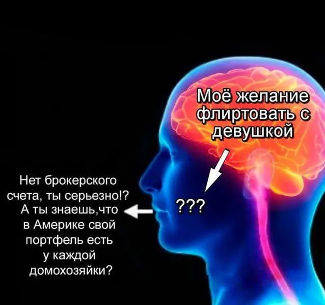 Мозг: флирт. Я: брокерский счёт у каждой домохозяйки в США.