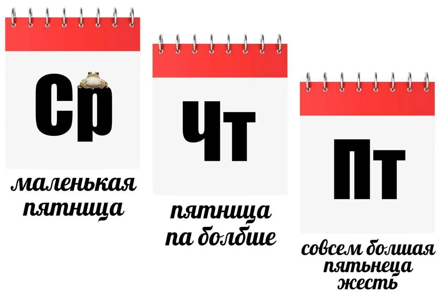 Каждая пятница начинается в среду. Просто уровень серьёзности разный