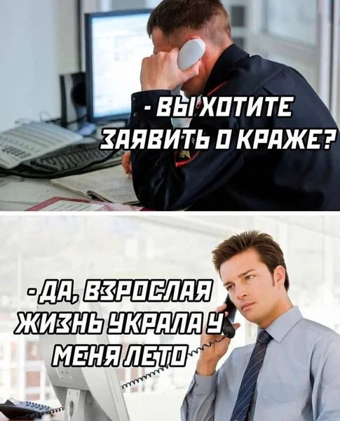 Прошу возбудить дело по факту хищения 3 месяцев солнца и надежд.