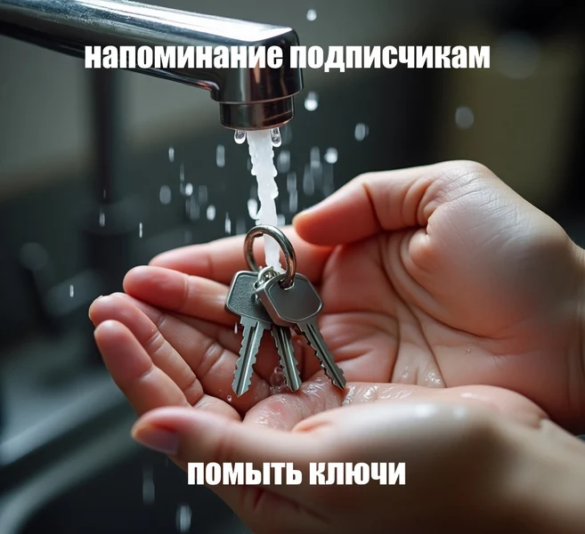 Когда забота о чистоте выходит на новый уровень — ключи тоже хотят душ.