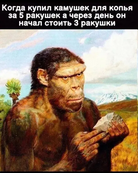 Когда твой камушек для копья резко упал в цене — боль древнего инвестора.