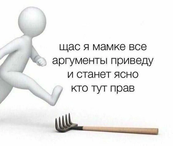 Когда уверен, что победишь в споре, но жизнь уже готовит грабли.